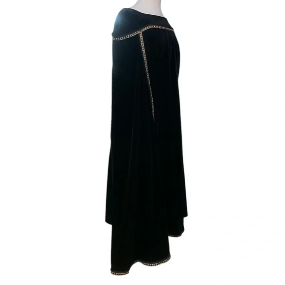 Vintage 90’s Donna Vina Couture black velvet boatneck midi dress size 16 - Picture 7 of 9